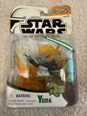 Star Wars Clone Wars Yoda Action Figure For Ages 4+ Cartoon Network Hasbro Colle